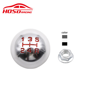 HOSO RACING Car Gear <b>Knob</b> M10x1.5 Aluminum Alloy 6-Speed Round <b>Shift</b> <b>Knob</b> For Honda Fit Civic - Product Image 4
