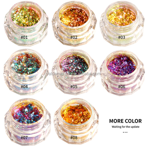 Nhãn hiệu riêng sản phẩm làm đẹp Eyeshadow long lanh Flake lỏng sắc tố Chrome Eyeshadow Flakes 6 màu sắc Tắc Kè Hoa Flake <span class=keywords><strong>eyshadow</strong></span> - Product Image 3