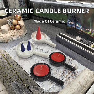 Cuchara de Cerámica TaoYangZi con Aroma Cítrico, Quemador de Aceite de Sándalo Ecológico, Accesorio para Velas de Té, Bandeja para Derretir Cera - Product Image 2