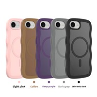 Nouveau modèle de luxe magnétique 15 pour iPhone 16E étui Compatible pour Apple Big Wave Skin Feel téléphone antichoc