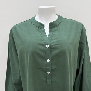 Camicia Vintage da Donna Stile Europeo e Americano, Vestibilità Ampia, Tinta Unita, Collo a <span class=keywords><strong>V</strong></span>, Bottoni, Maniche Lunghe per Primavera Estate - Product Image 5