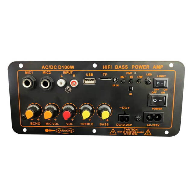 D100 BT Amplifier Board Rated 100W Max 300W Karaoke Audio Speaker Subwoofer Bass Hifi Amplificador Board 220V EU
