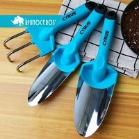 Coronavirus — outils de jardinage 3 pièces, manche en PP bleu, pour bricolage de jardin à domicile, coffret cadeau pour les plantes
