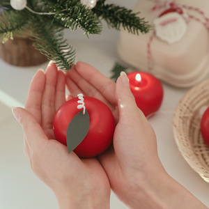 Velas Aromáticas con Forma de Manzana, Decoraciones Navideñas de Parafina, Regalos con Fragancia, Decoración Festiva - Product Image 3