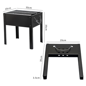 Portable churrasqueira Barbecue Alimentaire Griller Accessoires De Cuisine Pliant Noir Charbon De Bois bbq Grilles En Plein Air - Product Image 6