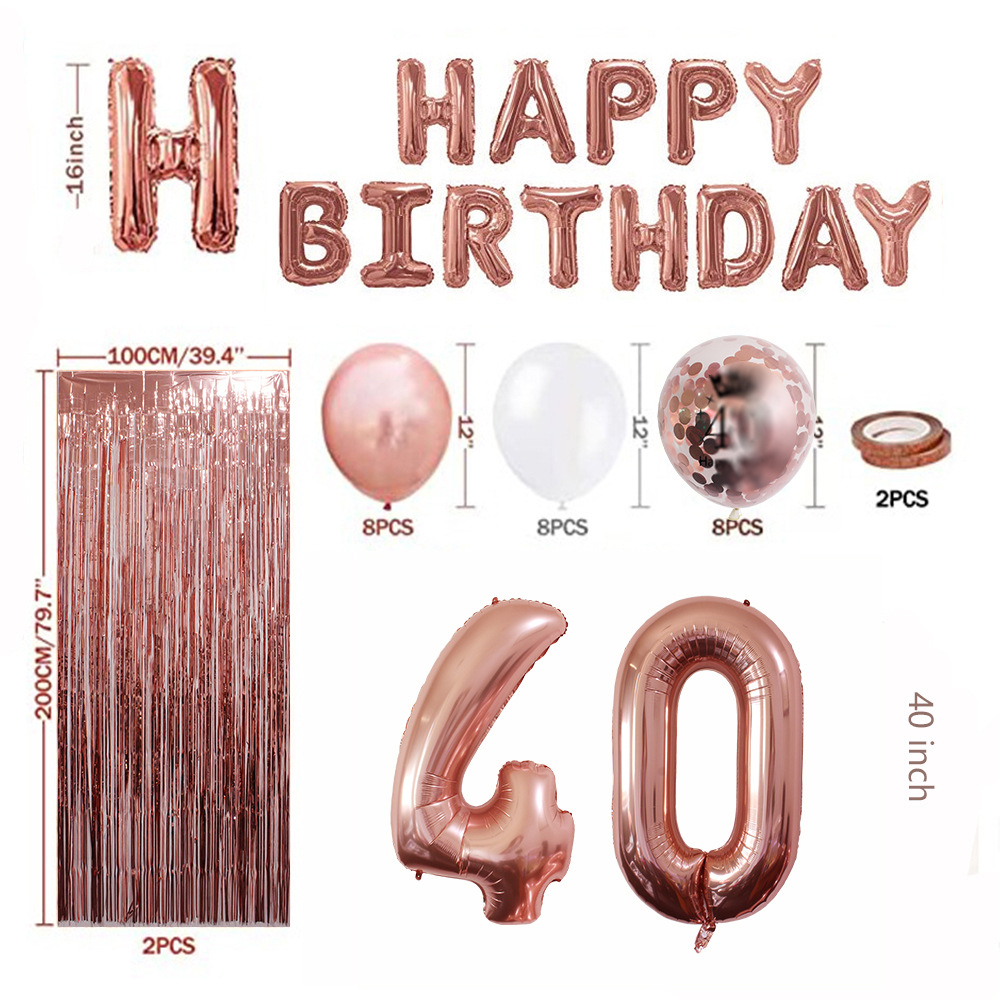 rose gold 40th