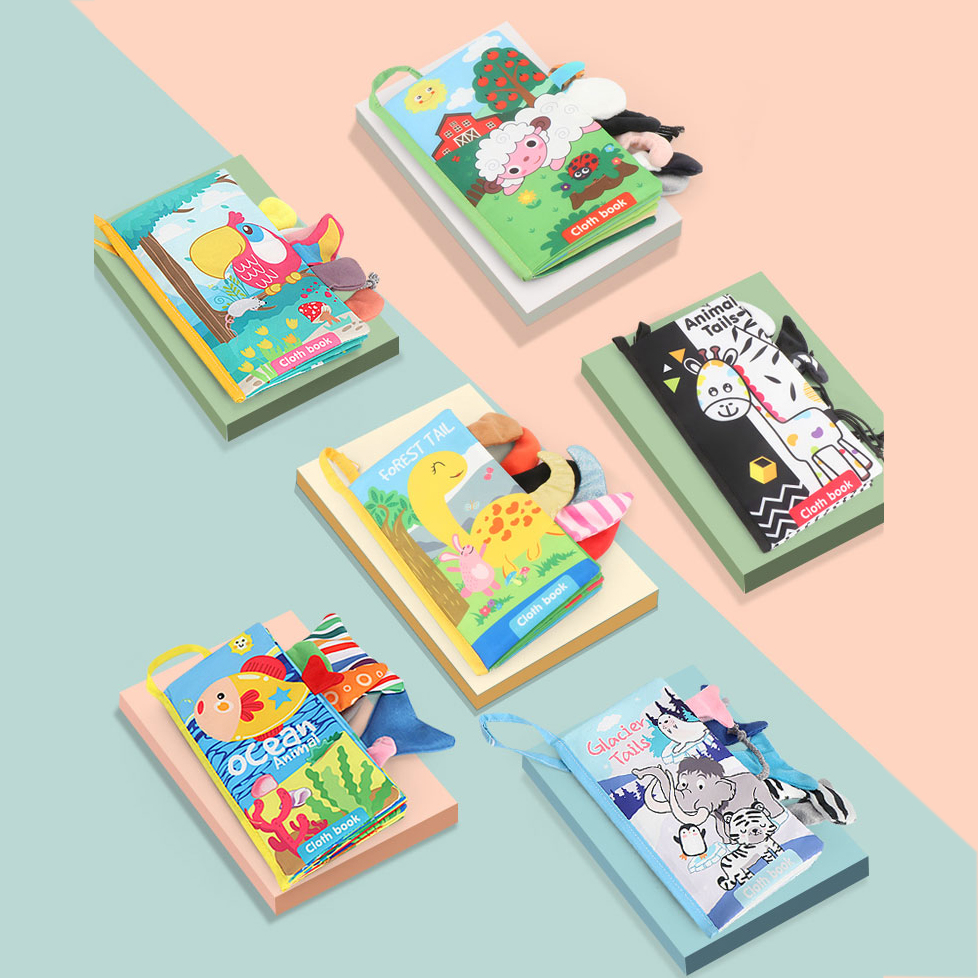 6 страниц детская тканевая книжка Комплект Детская обучающая игрушка для детей книга ткань изготовление размеров под заказ ткань познавательная книга
