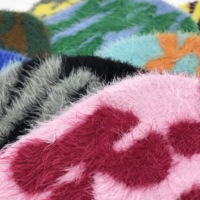Hoge Kwaliteit Acryl Gebreide Premium Jacquard Mohair Muts All-Over Y 2K Logo Print Aanpasbaar Logo Strand-Passend Geboeid