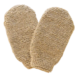 Custom Logo Exfoliating Sisal Gloves Shower Natural <b>Body</b> Scrubber <b>Body</b> Massager Beauty <b>Body</b> <b>Scrubs</b> for Bath and Shower Woman Man - Product Image 1