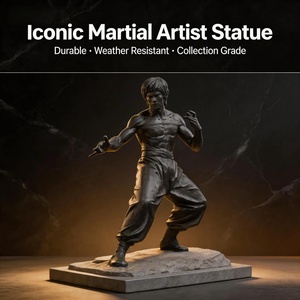 Statue en bronze artisanale sur mesure grandeur nature de l'acteur chinois célèbre de <span class=keywords><strong>kung</strong></span>-<span class=keywords><strong>fu</strong></span> <span class=keywords><strong>Bruce</strong></span> <span class=keywords><strong>Lee</strong></span> pour extérieur, salle de sport et espaces publics - Product Image 3