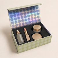 Caja de Regalo Magnética de Lujo Personalizada al por Mayor para Cosméticos, con Impresión Holográfica, Reciclable y Plegable, para Tiendas de Belleza