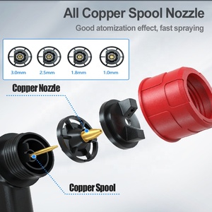 Pistolet à peinture portable pour batterie <span class=keywords><strong>Milwaukee</strong></span> 18V, pistolet à peinture sans fil avec moteur sans balais pour l'intérieur et l'extérieur de la maison - Product Image 3