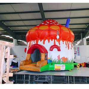 Castillo Inflable de PVC para Niños, Castillo Hinchable con Forma de Hongo para Exteriores, con Soplador de Aire Portátil, Garantía de 3 Años - Product Image 1