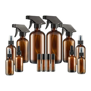 16oz 500ml phòng hổ phách Chai xịt thủy tinh với tay kích hoạt Phun bơm Boston vòng bơm lại rỗng chai Xịt Thủy Tinh - Product Image 5