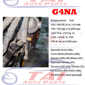 เครื่องยนต์ G4NA 2.0L แท้มือสองพร้อมกระปุกเกียร์สำหรับ Hyundai creta - Product Image 6