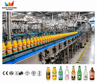Machine de remplissage et d'embouteillage automatique de boissons gazeuses en bouteilles de verre de 250 ml et 500 ml, 4000 BPH~20000 BPH, pompe à moteur, prix usine, CE