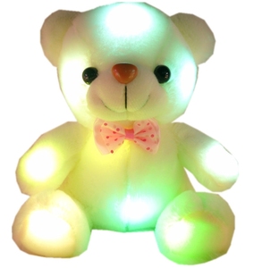 22cm mềm sang trọng ánh sáng lên gấu bông đồ chơi sang trọng/dẫn gấu bông/giá rẻ đầy màu sắc dẫn ánh sáng gấu bông - Product Image 1