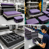 Étui de transport rigide pour drone en EVA avec insert en mousse personnalisé, compartiments multiples, protection antichoc, sangle de transport, OEM ODM