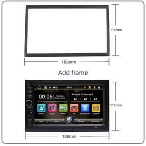 7inch <span class=keywords><strong>Android</strong></span> và IOS gương liên kết âm thanh xe hơi Stereo BT 2 Din Xe MP5 Máy nghe nhạc - Product Image 4