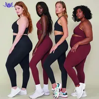 Breathable 2022 Custom Logo High Waist Fitness Suits Women Big Plus Size Yoga Sets