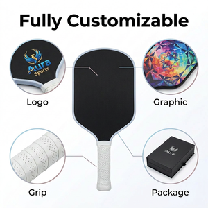 Raquette de pickleball d'entraînement personnalisée thermoformée pour T700 en fibre de carbone avec noyau Purefoam de 16 mm, Gen 5 <span class=keywords><strong>Duo</strong></span> - Product Image 2