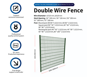 Clôture en treillis soudé <span class=keywords><strong>double</strong></span> <span class=keywords><strong>fil</strong></span> 2D de qualité supérieure TLWY Custom Height Malaysia Yard Link 656/868 pour jardin - Product Image 3