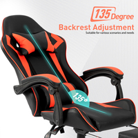 VANBOW Chaise de Gamer Ergonomique Pivotante avec Massage et Repose-Pieds pour PC, Bureau et Gaming