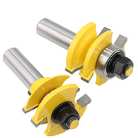 2 #   Fresa para unión de paneles grandes con vástago de 1/4'', 6mm, 12mm o 1/2'' para carpintería, para puertas de gabinetes, paneles de puertas y ventanas