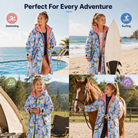 Veste de change pour enfants, impression par sublimation personnalisée, imperméable, doublée de polaire, pour le camping, l'équitation, la natation
