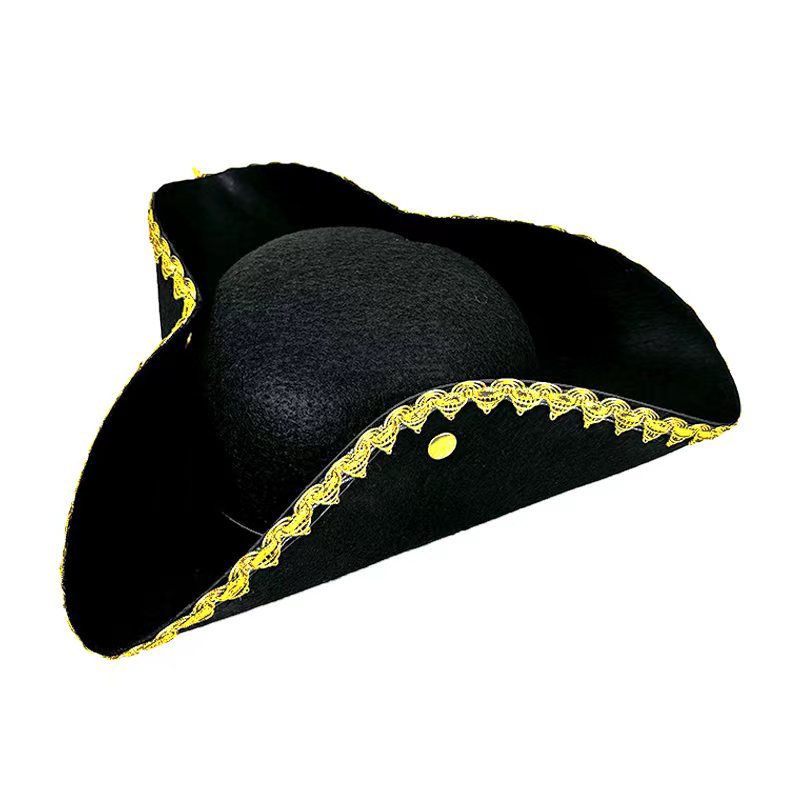Golden-Trimmed Pirate Hat