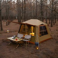 Carpa Inflable Explorers Leisure Cabin, Impermeable, de Oxford, para las Cuatro Estaciones, de Inicio Rápido, Portátil, con Gran Espacio, Equipo de Camping para Exteriores