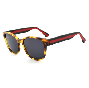 Lunettes de soleil unisexes vintage effet écaille de tortue, monture en acétate, verres polarisés UV400, lunettes de soleil classiques pour les vacances à la plage et les activités de plein air - Product Image 1