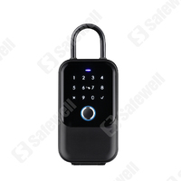 Boîte à clés intelligente haute sécurité Safewell avec déverrouillage par empreinte digitale/application/code/carte/clé/e-clé pour Airbnb, agents immobiliers et propriétés