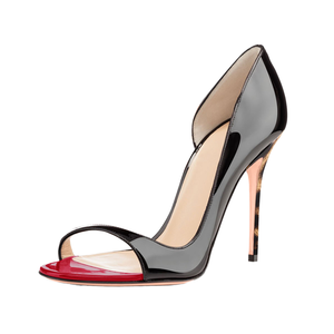 Luxury Women's Summer Party <b>Shoes</b> Sexy New Fashionable Leopard Print Design Trendy Open Stiletto Heel Ultra High Heel Slip-On - Product Image 1