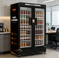 Qingo Distribuidor Automático Inteligente 24h, Máquina Expendedora de Autoservicio para Exteriores con Puertas de Vidrio en Venta