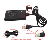 Doble frecuencia NFC Skimmer tarjeta Keyfob lector proximidad 13,56 MHz IC y 125Khz ID RFID escritorio USB lector de tarjetas FC Writer Windows
