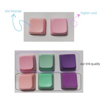 Clavier mécanique personnalisé avec clics sonores, jouet anti-stress LED RGB, porte-clés tactile de haute qualité pour sac