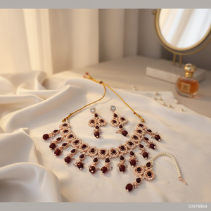 Gold Plated Fine Jewelry <b>Sets</b> with Pearl and <b>Beads</b> 10573864 Necklace - Product Image 3