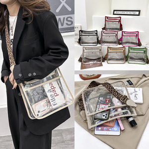 Bandolera pequeña de PVC transparente para mujer, bolso cruzado con correa de guitarra de leopardo, gran oferta, <span class=keywords><strong>2022</strong></span> - Product Image 2