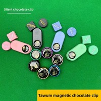 Support de craie Tawum avec clip, boîte de rangement pour poudre Taom, magnétique, silencieux, multicolore, emballage rond, pour billard