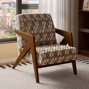 <span class=keywords><strong>Fauteuil</strong></span> simple de designer Richard, style rétro européen antique, en bois massif, pour chambre, balcon, appartement, salon, hôtel, prêt à être expédié - Product Image 5