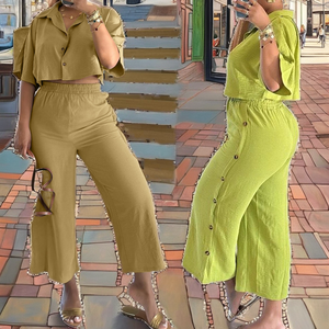 Conjunto de Dos Piezas de Moda para Mujer ZHEZHE 2024, Estilo Casual, Cuello Alto, Color Sólido, Manga Larga, Top Regular de Otoño, Poliéster, Estampado - Product Image 2