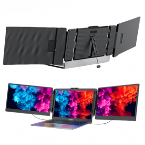 Extensor de Pantalla Triple S2 de 14 Pulgadas, Monitor Portátil con Pantalla de 1080P, Extensión de Monitor IPS Full HD, Pantalla Dual Extendida para Portátiles - Product Image 1