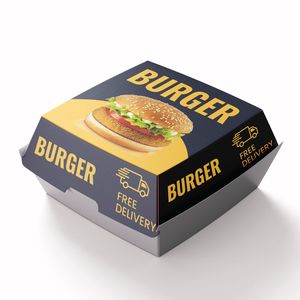 Scatola per Hamburger da Asporto OEM, in Carta Alimentare, con Logo Personalizzato, Laminazione Opaca, Riciclata, per Sushi - Product Image 5