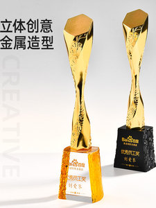 Trofeo de Cristal Personalizado para Premios de Reuniones Anuales, Reconocimiento a Campeones, Empleados Destacados, Trofeo de Empresa con Coloración Gratuita - Product Image 4