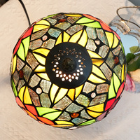 Lampe de table 8 pouces en verre teinté dôme rose rouge, lampe de chevet de lecture électrique E26 en résine style ferme pour la maison et le bureau
