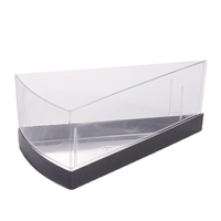 Boîte en plastique jetable faite sur commande de nourriture de dessert de boîte de gâteau de triangle promotionnel
