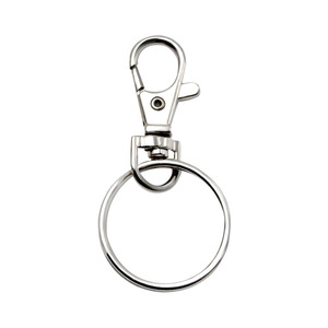 Zinc Alloy Carabiner Keychain 30mm Aperture Flat <b>Ring</b> Fashion Metal <b>Key</b> Chain For Dog Buckle Two Piece Set - Product Image 3
