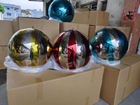 Décoration d'événement géante Grand ballon gonflable en PVC miroir argenté Couleurs Ballon brillant à vendre