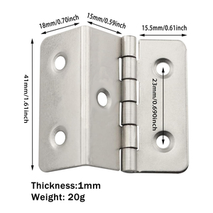 Antique Folding Hinge Iron <b>Clip</b> Fit 15mm Board Vintage Three Fold Hinge For Cabinet Door Window Furniture - Product Image 4